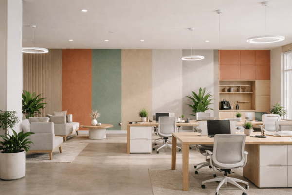 TENDANCES PEINTURES 2026 : Repenser les espaces professionnels et commerciaux Bureaux, commerces, centres commerciaux ou bâtiments publics : les choix de couleurs et de finitions influencent directement l’image, le confort des usagers et la pérennité des bâtiments.